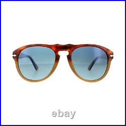Persol 0649 1025S3 Resina e Sale Brown / Blue Gradient Polarized Sunglasses NWT