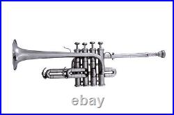 Piccolo Trumpet SALE NEW SILVER Bb/A FLAT PICCOLO TRUMPET FREE CASE+M/P