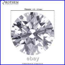 Real 0.46 Carat Unmounted Round Diamond 4.6 mm I SI1 Sale Loose 54163298