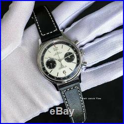 SALESeagull Sugess ST1901 Panda White Chronograph Sapphire, Display Back, 1963