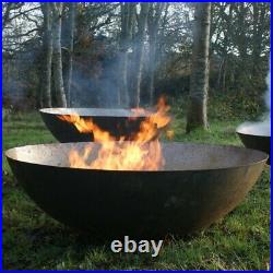 SALE 120cm Mild Steel Fire Pit/Burner/Bowl/Garden Heater/Camping/Rust/Bonfire