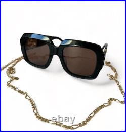 SALE! Authentic Gucci GG1022S Brown Square Sunglasses With Detachable Chain