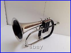 SALE! BRAND NEW BLACK NICKEL FINISH Bb Flugel Horn Free Hard Case+MOUTHPIECE