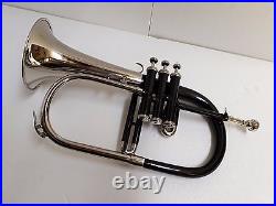 SALE! BRAND NEW BLACK NICKEL FINISH Bb Flugel Horn Free Hard Case+MOUTHPIECE