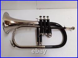 SALE! BRAND NEW BLACK NICKEL FINISH Bb Flugel Horn Free Hard Case+MOUTHPIECE