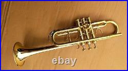 SALE BRAND NEW BRASS FINISH Bb FLAT TRUMPET C FREE HARD CASE +MouthPiece