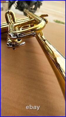 SALE BRAND NEW BRASS FINISH Bb FLAT TRUMPET C FREE HARD CASE +MouthPiece