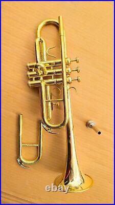 SALE BRAND NEW BRASS FINISH Bb FLAT TRUMPET C FREE HARD CASE +MouthPiece