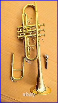 SALE BRAND NEW BRASS FINISH Bb FLAT TRUMPET C FREE HARD CASE +MouthPiece