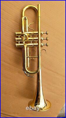 SALE BRAND NEW BRASS FINISH Bb FLAT TRUMPET C FREE HARD CASE +MouthPiece