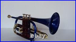 SALE! BRAND NEW CORNET MULTICOLOR Bb FLAT CORNET WITH FREE HARD CASE+M/P