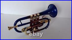 SALE! BRAND NEW CORNET MULTICOLOR Bb FLAT CORNET WITH FREE HARD CASE+M/P