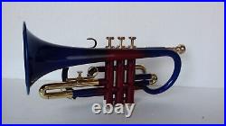 SALE! BRAND NEW CORNET MULTICOLOR Bb FLAT CORNET WITH FREE HARD CASE+M/P