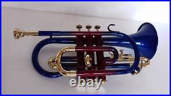 SALE! BRAND NEW CORNET MULTICOLOR Bb FLAT CORNET WITH FREE HARD CASE+M/P