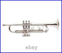 SALE BRAND NEW SILVER Bb FLAT TRUMPET FREE HARD CASE+M/P