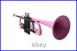 SALE! BRAND NEW Trumpet Pink and black Bb Pitch with with Hard case bag And M/P