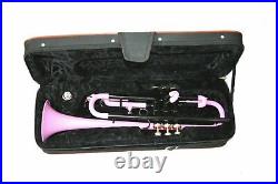 SALE! BRAND NEW Trumpet Pink and black Bb Pitch with with Hard case bag And M/P