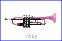 SALE! BRAND NEW Trumpet Pink and black Bb Pitch with with Hard case bag And M/P