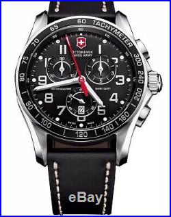 SALE BRAND NEW Victorinox Men's Chronograph Leather Watch 241444 WITH BOX/TAG