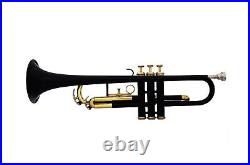 SALE Brand New Black Brass Bb FLAT Trumpet Free HARD Case+MOUTHPIECE+ FAST SHIP