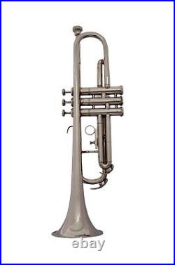 SALE Brand New Silver Nickel Plated Bb FLAT Trumpet