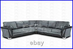 SALE Designer Shannon/Farrow Fullback Sofa Range Black & Grey Corner Sofa