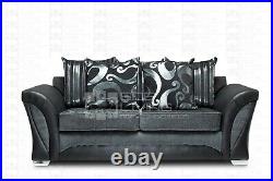 SALE Designer Shannon/Farrow Sofa Range Black & Grey Corner Sofa, Chair