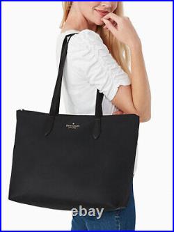 SALE! New Kate Spade $259 Black MEL Packable Nylon Tote Bag + Matching Wristlet
