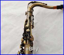 SALE Professional Bb Antique Tenor Saxophone Abalone Key High F# sax New Case