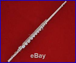 SALE Professional Silver Alto Flute G Key Straight Curved Head Jonit Italian pad
