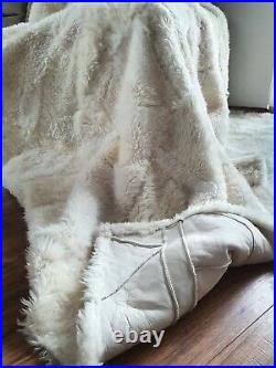 SALE Real Fur Rug Blanket, Throw TOSCANA Wool Shearling Sheepskin Rug 160x200cm