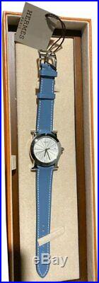 SALE! SAVE 80%! BRAND NEW Hermes Heure H ronde watch for women, blue strap