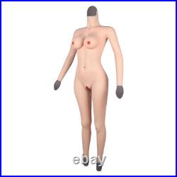 SALE Silicone FullBody Boobs D Cup Breast Forms With Hair Transgender Color 1