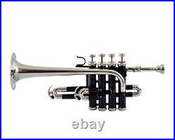 SUMMER SALE! BRAND NEW BLACK NICKEL FINISH Bb/A PICCOLO TRUMPET WITH FREE CASE