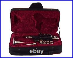 SUMMER SALE! BRAND NEW BLACK NICKEL FINISH Bb/A PICCOLO TRUMPET WITH FREE CASE