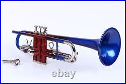 SUMMER SALE! Brand New MULTI COLOURED Bb flat Trumpet With Free Hard Case+M/P