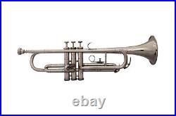 SUMMER SALE Brand New Silver Nickel Plated Bb FLAT Trumpet