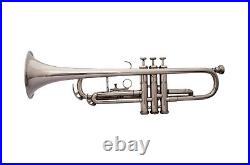 SUMMER SALE Brand New Silver Nickel Plated Bb FLAT Trumpet