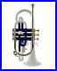 SUMMER SALE! Brand New White Blue Brass Bb Flat Cornet Trumpet+FREE HARD CASE