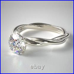 Sale 14K White Gold 0.60 Ct IGI / GIA Real Lab Created Diamond Wedding Ring