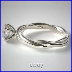 Sale 14K White Gold 0.60 Ct IGI / GIA Real Lab Created Diamond Wedding Ring