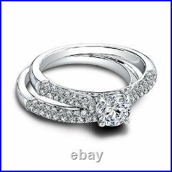 Sale 1.15 Ct Real Diamond Wedding Ring Set Solid 14K White Gold Band Size 5 7 8