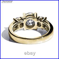 Sale 1.80 CT VS2 Round 3 Stone Diamond Engagement Ring 18K Yellow Gold 53862011