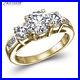 Sale 2.88 CT I1 Round 3 Stone Diamond Engagement Ring 18K Yellow Gold 52491011