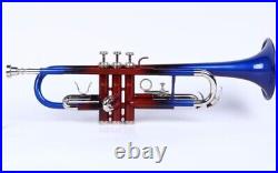 Sale Brand New Multi Colour Finish Bb Flat Trumpet With Hard Free Case+mouthpiec