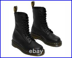 Sale Dr Martens 1490 Virginia Leather 22524001 10 Eye Boots Black RRP £160
