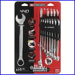 Sale Facom 14 Pce Combination Spanner Wrench Set 7mm 24mm In Holder Clip