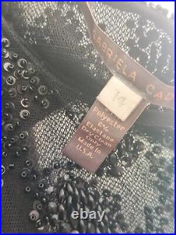 Sale Mint New Gabriela Cadena Black Cocktail Dress Sz 14. Made In USA