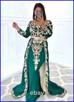 Sale! New Dubai Moroccan Farasha Abaya party wear Mordin Caftan Hand Work Dress