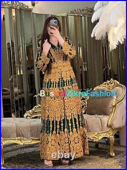 Sale New Moroccan Dubai Kaftans Abaya Farasha Dress Very Fancy Long Gown